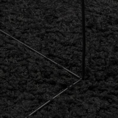 vidaXL Shaggy kilimas PAMPLONA, juodas, 60x110cm, aukšti šereliai