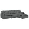 vidaXL Modulinė sofa su pakoja ir pagalvėlėmis, tamsiai pilka