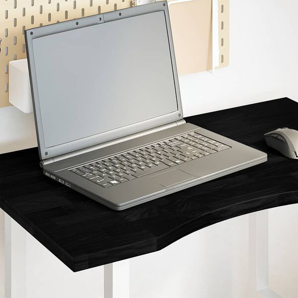 vidaXL Ra&scaron;omojo stalo stalvir&scaron;is, tamsiai rudos, ąžuolo, stačiakampis