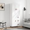 vidaXL Komoda, baltos spalvos, 69,5x34x180cm, apdirbta mediena