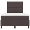 vidaXL Kiemas lova su čiužiniu Tamsiai ruda 120 x 200 cm audinys