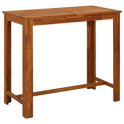 vidaXL Baro stalas, masyvi akacijos mediena, 120x60x105cm