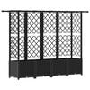 vidaXL Pakeltas lovas su trelėmis ir stogu Juoda 202 x 40 x 136 cm PP
