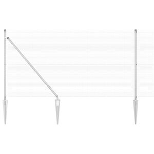 vidaXL Suvirintas vielinis tvoras su smailiais galais 100 x 1 m