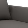 vidaXL Dvivietė sofa, pilkos spalvos, 140cm, dirbtinė oda