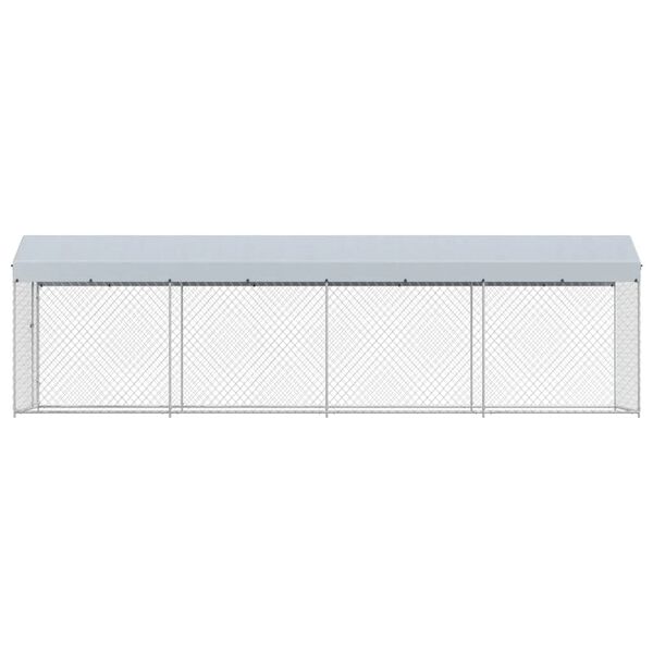 vidaXL Lauko voljeras &scaron;unims su stogu, 760x190x225 cm