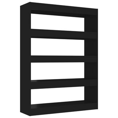 vidaXL Spintelė knygoms/kambario pertvara, juoda, 100x30x135cm