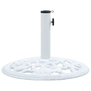 vidaXL Skėčio pagrindas, baltos spalvos, ketus, 12kg, 48cm