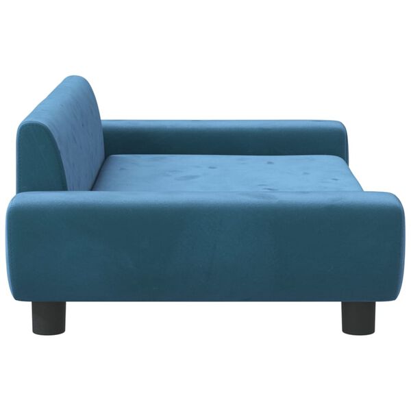 vidaXL Vaikiška sofa, mėlynos spalvos, 100x54x33cm, aksomas