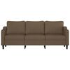vidaXL Trivietė sofa, rudos spalvos, 210cm, audinys