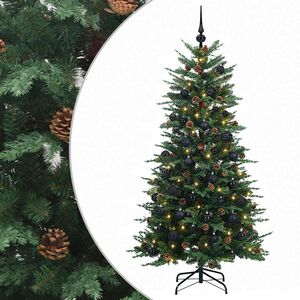 vidaXL Dirbtinė Sulankstoma Kalėdų Eglutė 120 cm 150 LED &Scaron;ilta balta