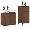 vidaXL Vonios baldų rinkinys 2 pcs ruda ąžuolo Apdirbta mediena