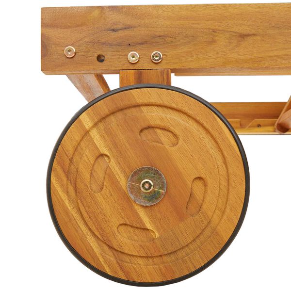 vidaXL Saulės gultas su pagalve 2-asmuo 3 pcs Ruda 40 x 40 x 40cm