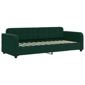 vidaXL Sofa, tamsiai žalios spalvos, 80x200cm, aksomas