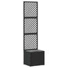 vidaXL Sodo trelių vazonas Juodas 35 x 30 x 135 cm Metalas