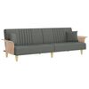 vidaXL Sofa-lova su porankiais, tamsiai pilkos spalvos, audinys