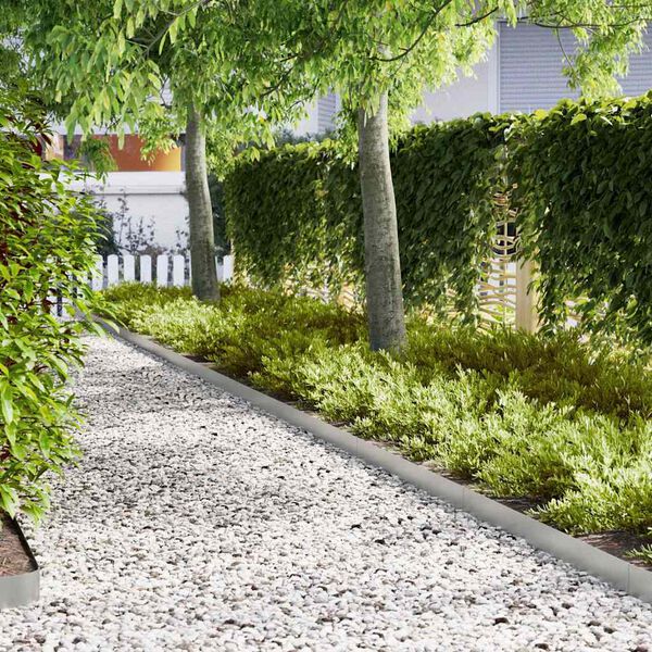 vidaXL Vejo kra&scaron;tas 10 pcs Sidabro 100 x 0.05 x 20 cm Cinkuota plienas