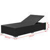vidaXL Sodo poilsio baldų komplektas su pag., 3d., juod. sp., polir.