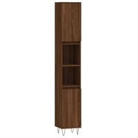 vidaXL Vonios kambario spintelė, ruda ąžuolo, 30x30x190cm, mediena