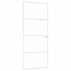 vidaXL Vidaus durys, baltos, 83x201,5cm, grūdintas stiklas/aliuminis