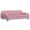 vidaXL Vaiki&scaron;ka sofa, rožinės spalvos, 90x53x30cm, aksomas