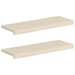vidaXL Laiptų danga 2 vnt. 70 x 25 x 2 cm Balta Kietas ąžuolo medis