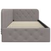 vidaXL Kampinė lovos konstrukcija Taupe 90 x 190 cm audinys