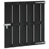 vidaXL Sodo vartai 100 x 100 cm WPC ir aliuminis Juoda