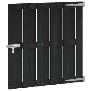 vidaXL Sodo vartai 100 x 100 cm WPC ir aliuminis Juoda