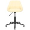 vidaXL Pasukamos valgomojo kėdės, 4vnt., kreminės spalvos, aksomas
