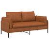 vidaXL Dvita&scaron;kė sofa Ruda 188 x 81 x 89 cm Dirbtinė oda