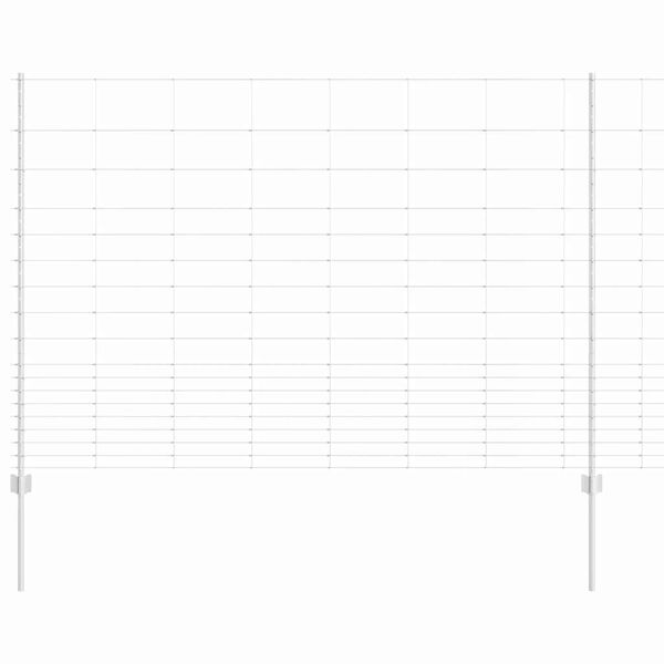 vidaXL Tvora su stulpais Sidabro 1,5 x 50 m Plienas