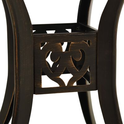 vidaXL Sodo staliukas, bronzinės spalvos, 78x78x72cm, lietas aliuminis