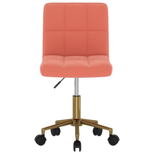 vidaXL Pasukamos valgomojo kėdės, 4vnt., rožinės spalvos, aksomas