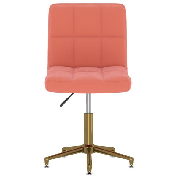 vidaXL Pasukamos valgomojo kėdės, 2vnt., rožinės spalvos, aksomas