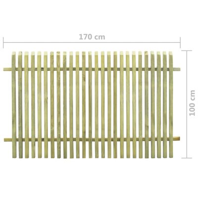 vidaXL Sodo tvora, 170x100cm, impregnuota pušies mediena