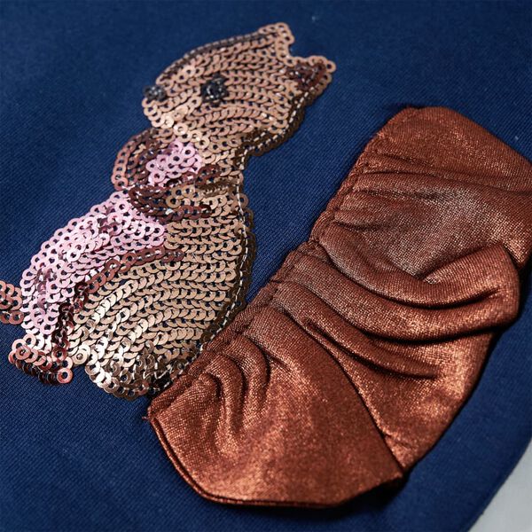 Vaikiškas sportinis megztinis, tamsiai mėlynos spalvos, 116 dydžio