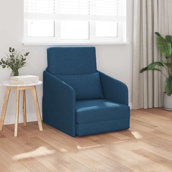 vidaXL Sofa lova 60cm Mėlyna audinys