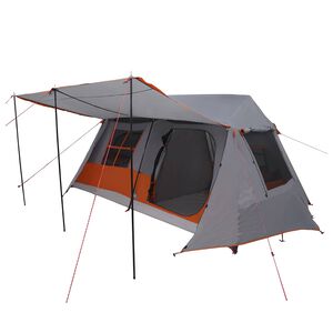 vidaXL Tunelinė palapinė Pilka ir oranžinė 400 x 278 x 182 cm