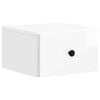 vidaXL Sieninis naktinis staliukas Itin blizgi balta 34,5 x 33 x 20 cm