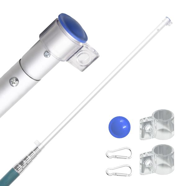 vidaXL Vokietijos vėliava su stiebu, aliuminis, 5,5m