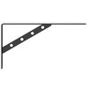vidaXL Lentynų laikikliai, 4vnt., juodos, 30x2,5x15,5cm, plienas