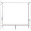 vidaXL Lovos rėmas su baldakimu, baltos spalvos, 100x200cm, metalas