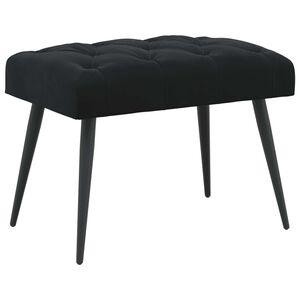 vidaXL Suoliukas su mygtukų įsiuvais Juoda 60 x 40 x 45 cm Aksomas
