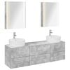 vidaXL Vonios baldų rinkinys 5 pcs Betono pilka