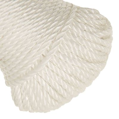 vidaXL Darbo virvė, baltos spalvos, 3mm, 25m, polipropilenas