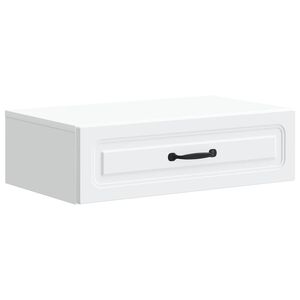 vidaXL Sieninis &scaron;oninis staliukas Balta 59 x 34,5 x 17 cm