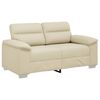 vidaXL Dvivietė sofa, kreminės spalvos, 160x81x84 cm, dirbtinė oda