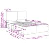 vidaXL Lovos rėmas Pilkas Sonoma 160 x 200 cm Kietos pu&scaron;ies mediena