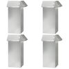 vidaXL Sraigių tvora 4 vnt. 13,5 x 13,5 x 25 cm Galvanizuotas plienas